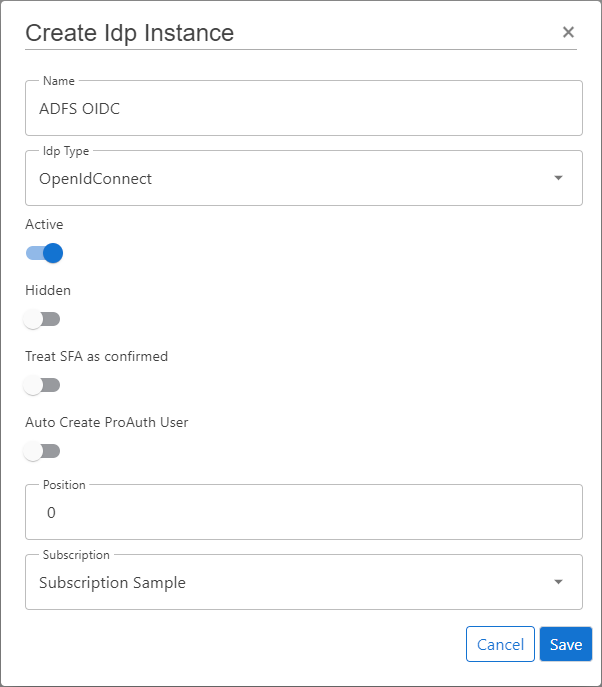 Create generic OIDC IDP