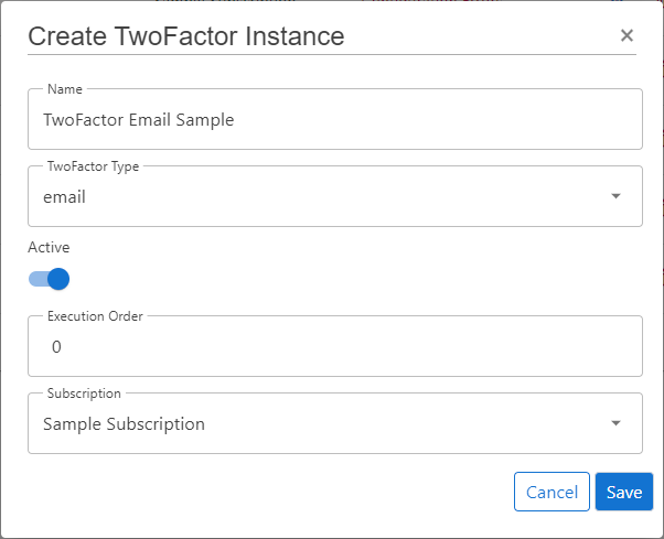 Create Email TwoFactor