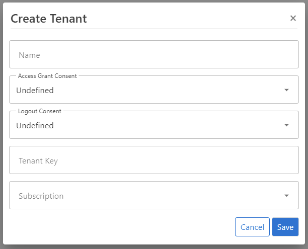 Create tenant