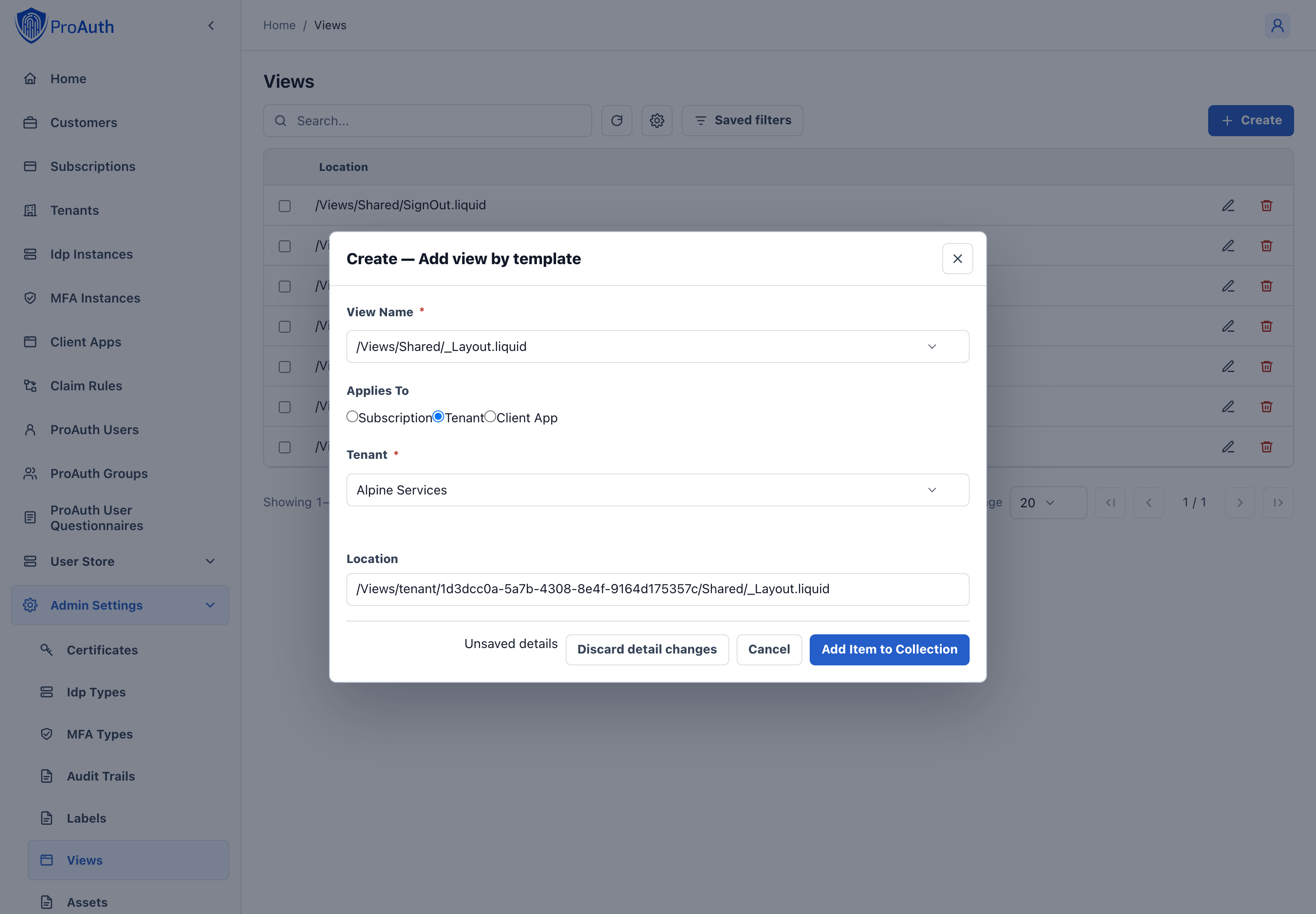 Create custom authenticate view